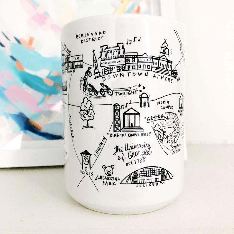 Athens, Georgia Map Mug