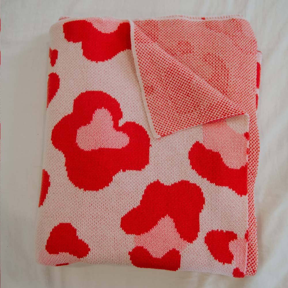 Pink Leopard Oversized BLANKET: Light Pink