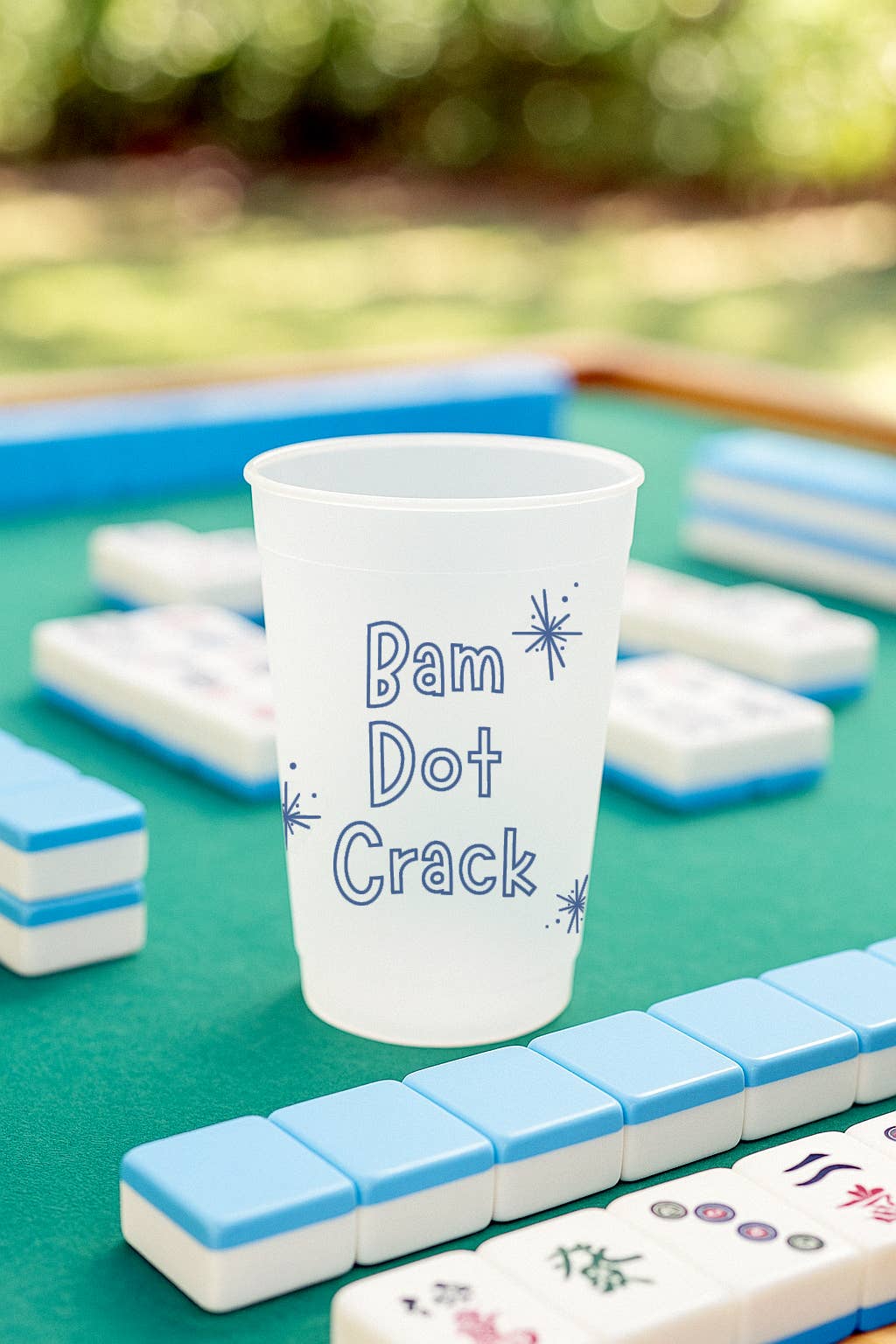 Mahjong Night Frosted Cups