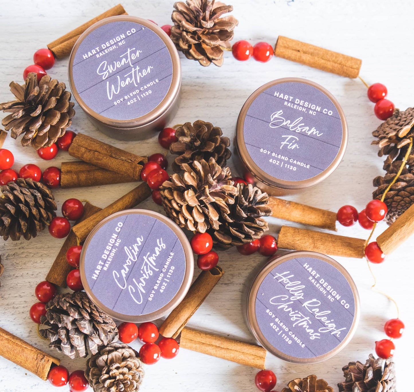 Carolina Christmas | Holiday Candle Collection **BESTSELLER: 4oz tin