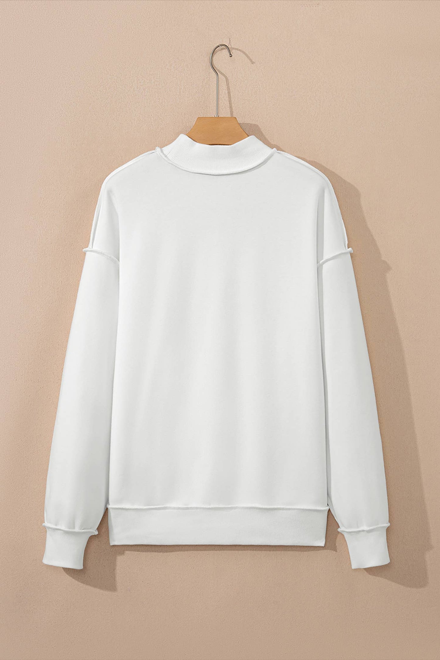 66Love Solid Oversize Reversible Mock Neck Sweatshirt (S-XL)