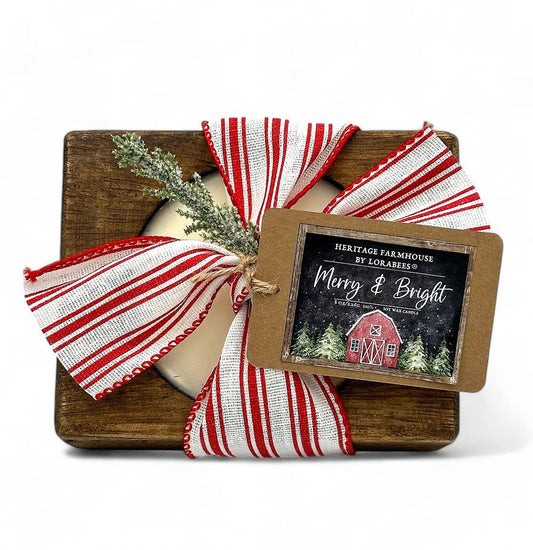 Merry & Bright Holiday Farmhouse Fragrance Collection: 8 oz. Cheese Mold (Brown)