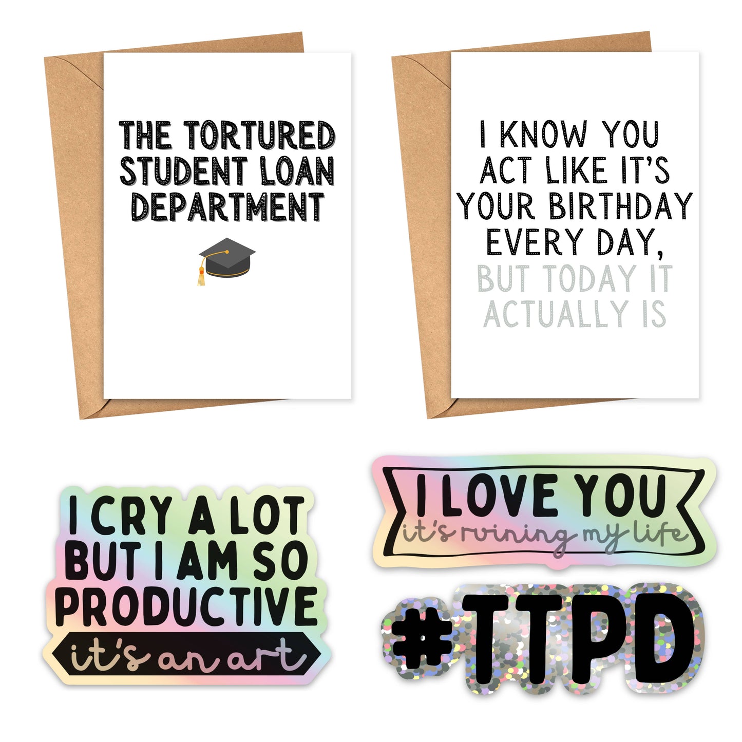 TTPD Taylor Swift Birthday Card The Tortured Poet Department