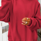 66Love Solid Oversize Reversible Mock Neck Sweatshirt (S-XL)