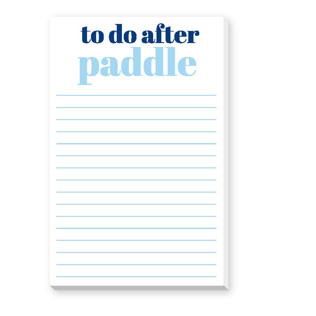 TO DO AFTER LARGE NOTEPAD: PICKLEBALL