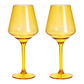 Shatterproof Wine Glasses -Set of 2- Orange