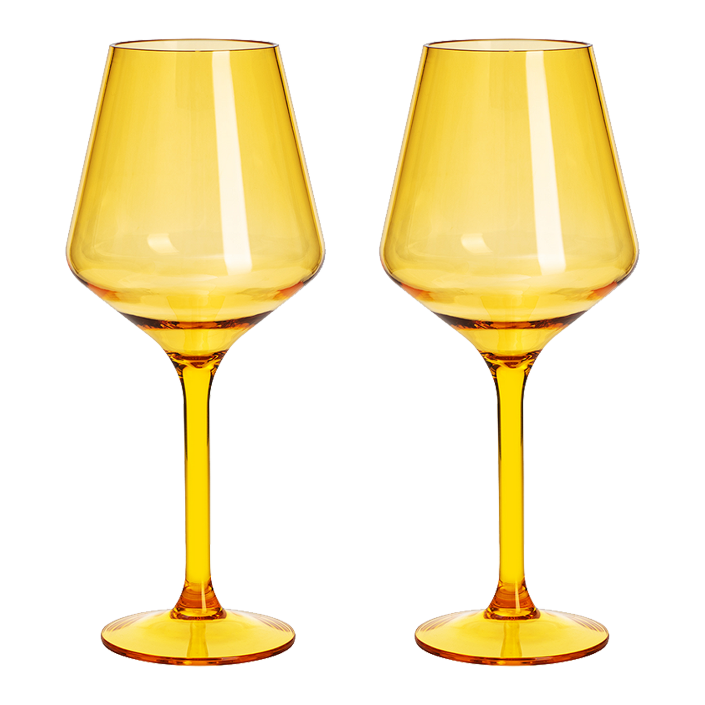 Shatterproof Wine Glasses -Set of 2- Orange