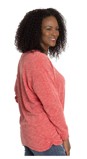 Georgia Rib Knit Vneck