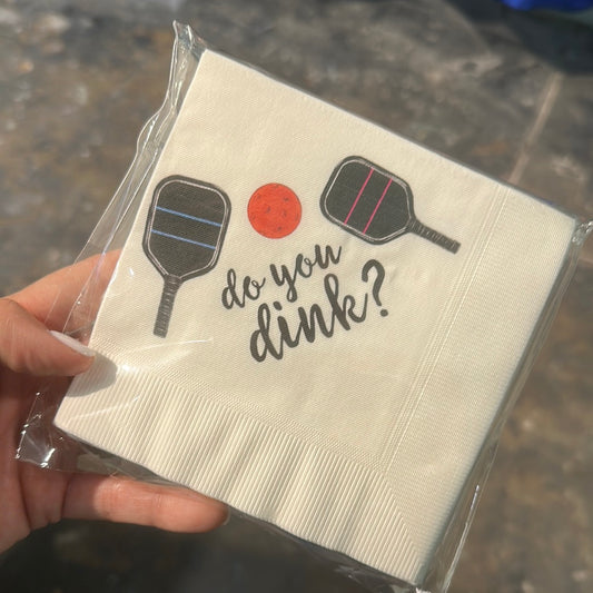 Pickle ball cocktail napkins