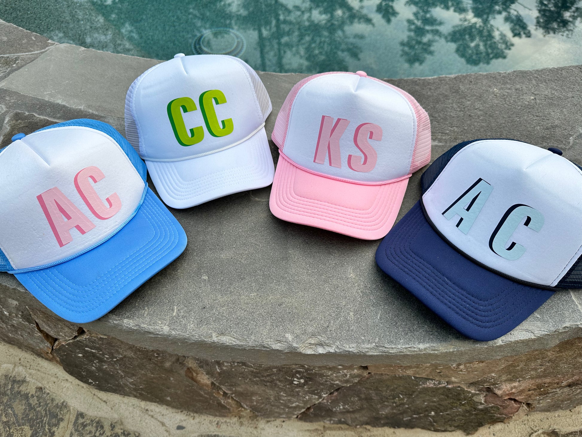 Shadow monogram trucker hat Birdawg Boutique