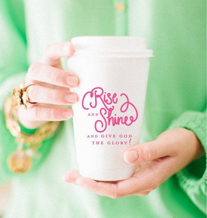 To-Go Coffee Cups | Rise & Shine (2 colors): Pink