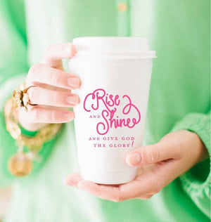 To-Go Coffee Cups | Rise & Shine (2 colors): Pink
