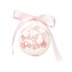 My First Christmas Pink Ceramic Ornament