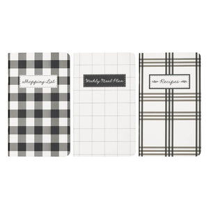 Black & White Market Notebook Trio