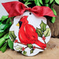 Christmas Ornament: Cardinal on Holly Branch - Artist Collec