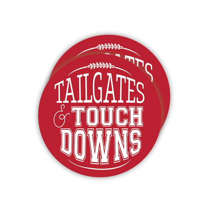 Tailgates & Touchdowns Red Round Coaster