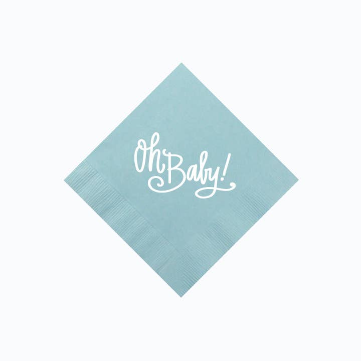 Oh Baby! (3 colors) | Napkins: Baby Blue