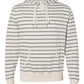Salt Pepper Stripe French Terry Hooded Sweatshirt