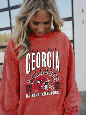 Georgia championship Corded Crew Sweatshirt
