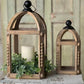 Sutton Beaded Natural Lantern - Set of 2