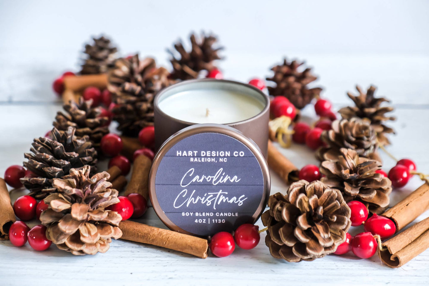 Carolina Christmas | Holiday Candle Collection **BESTSELLER: 4oz tin