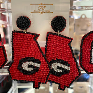 State of Georgia beaded earrings