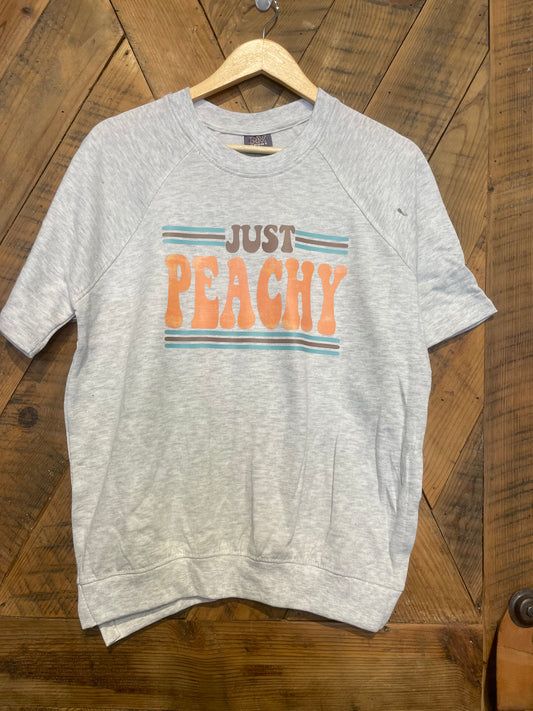 Just peachy shortsleeve sweatshirt