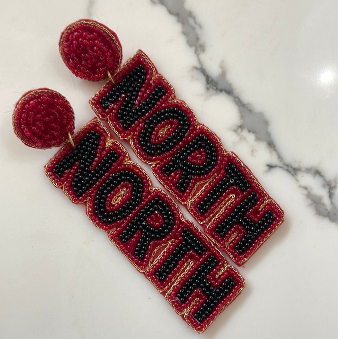 Beaded Team earrings