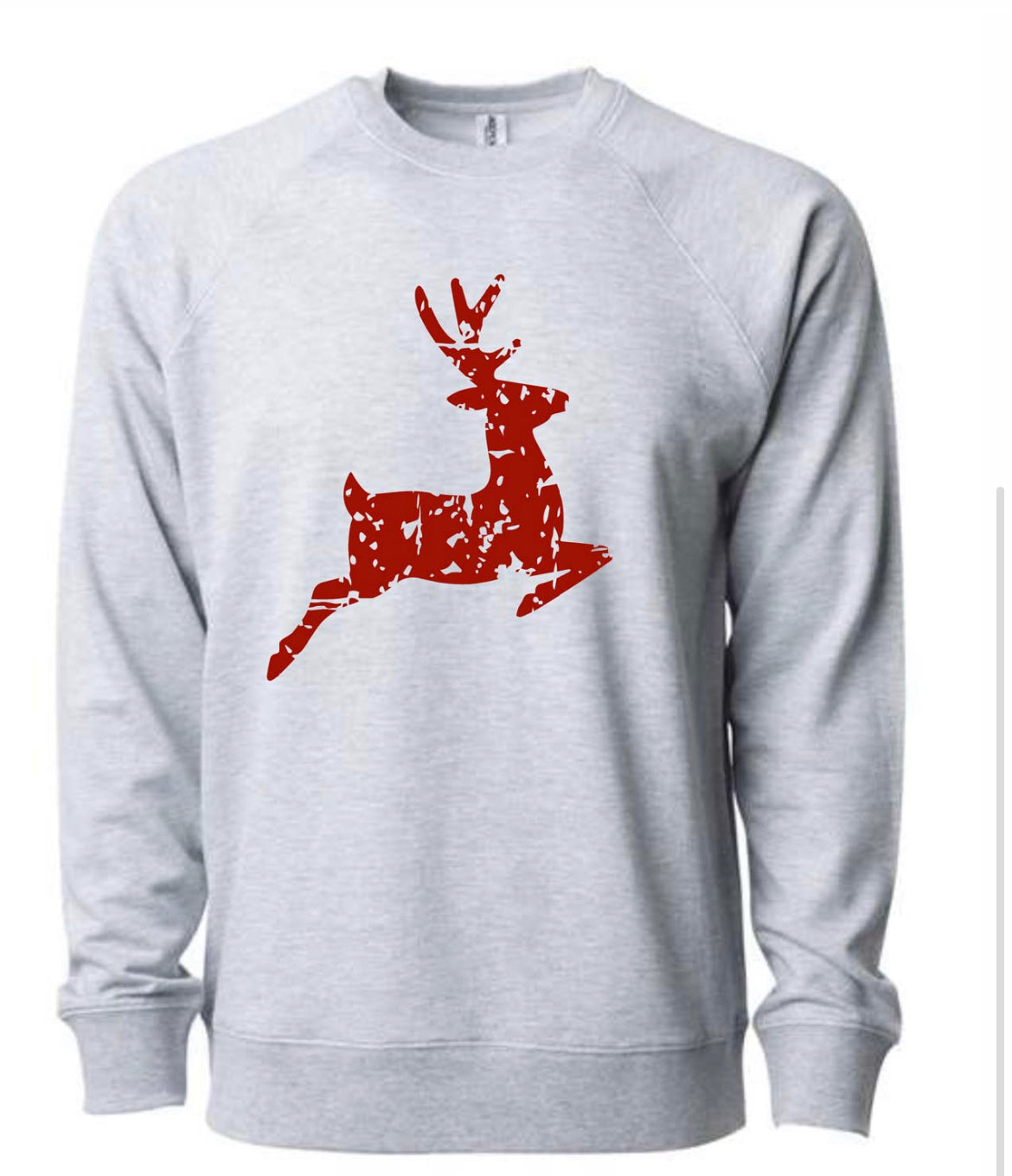 Reindeer distressed sweatshirt