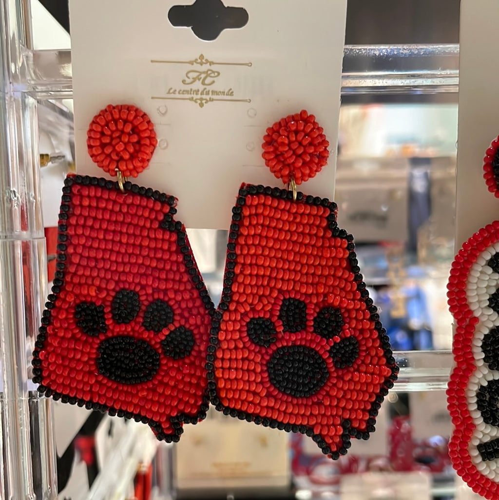 State of Georgia beaded earrings