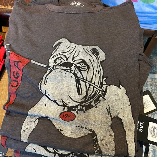 Georgia Bulldog with Flag Tee