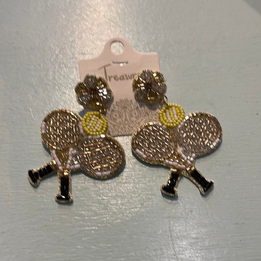 Tennis beaded earrings