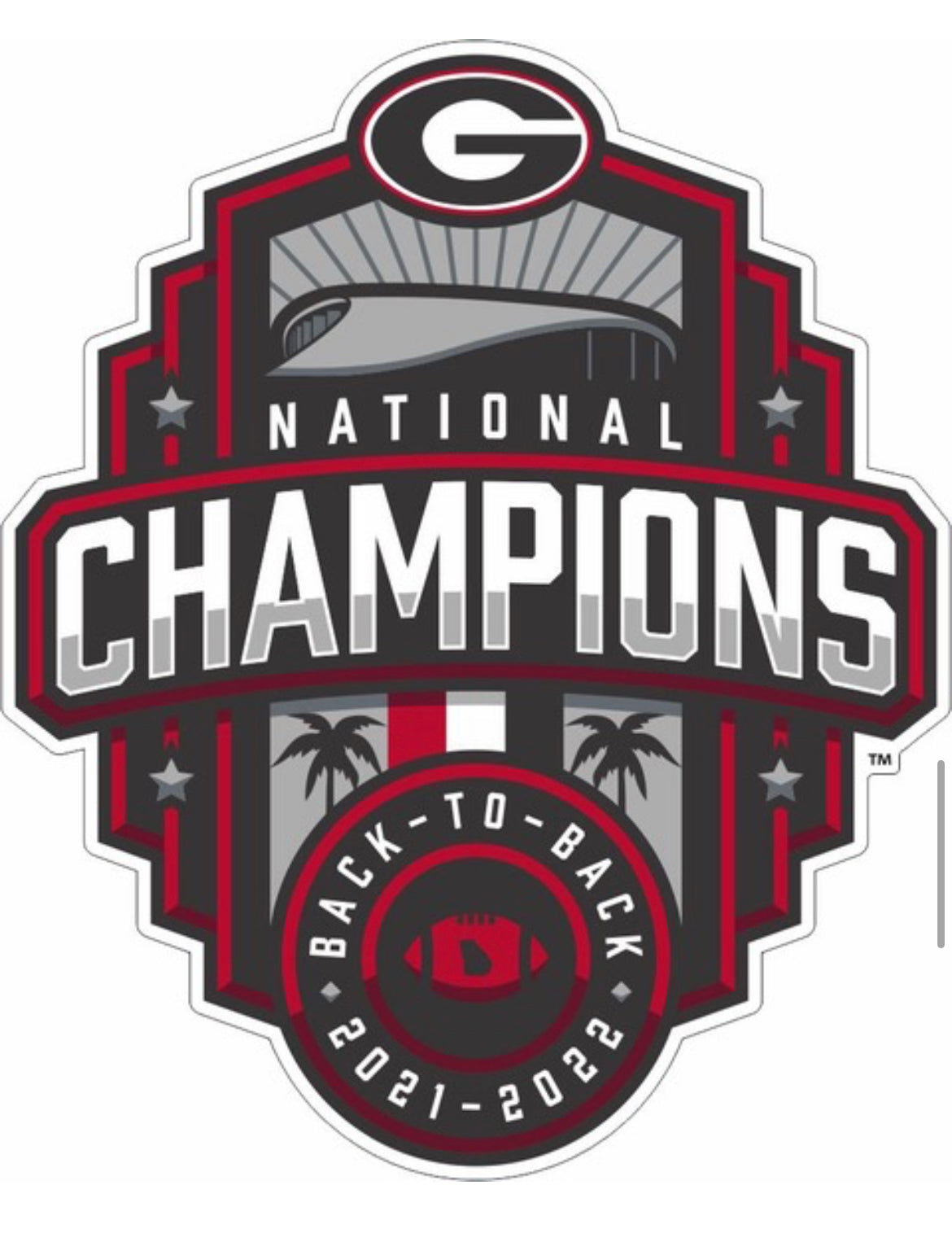 Georgia national champs stickers