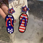 Patriotic beaded earrings