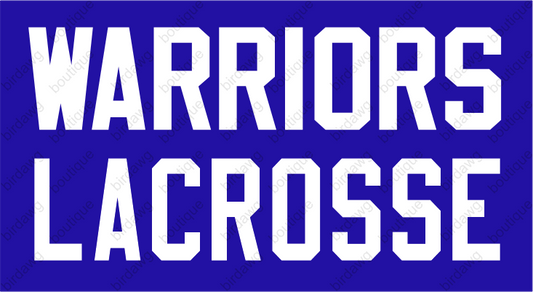Warriors Lacrosse Block design